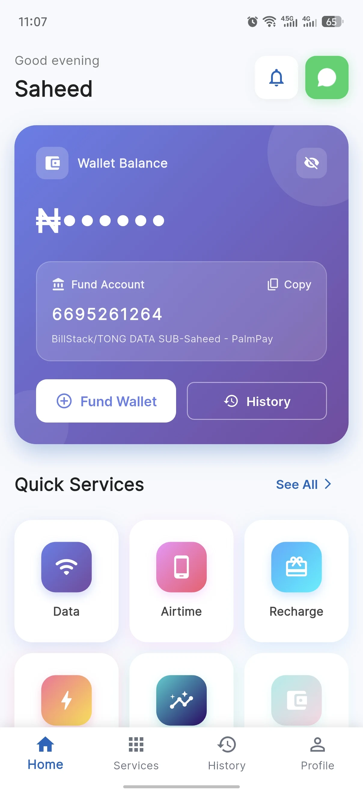 Tong Data Sub screenshot